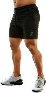 FuaarK Solid Men Black Gym Shorts