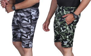 AARADH Printed Men Multicolor Regular Shorts