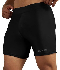 BOLDFIT CLOTHING Solid Men Black Swim Shorts, Compression Shorts, Sports Shorts, Gym Shorts