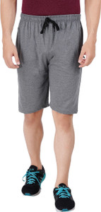 FEEL TRACK Solid Men Grey Basic Shorts