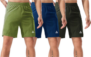 AVOLT Solid Men Light Green, Blue, Green Sports Shorts, Gym Shorts, Basic Shorts, Regular Shorts, Running Shorts