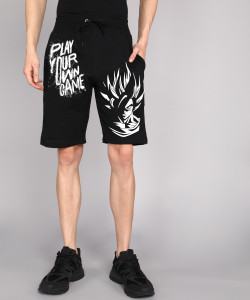 GYRFALCON Printed Men Black Casual Shorts
