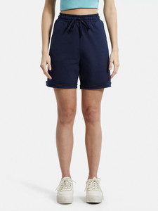 JOCKEY Solid Women Dark Blue Regular Shorts