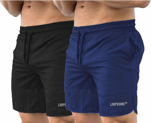 Lripsome Printed Men Black, Blue Sports Shorts