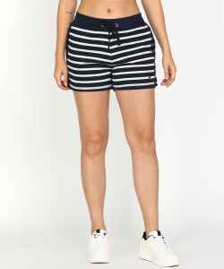 NAUTICA Striped Women Dark Blue Dolphin Shorts