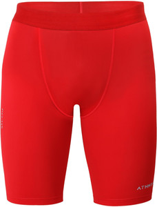 Athmonk Solid Men Red Sports Shorts