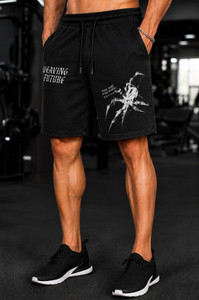 TENRUN Printed Men Black Basic Shorts