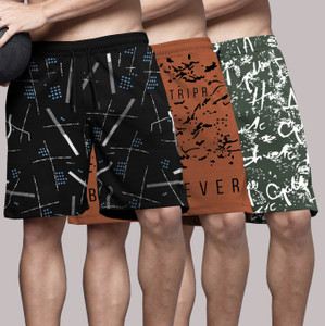 TRIPR Printed Men Multicolor Regular Shorts