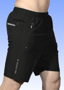 Renessa Printed Men Black Gym Shorts