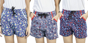 Eda Floral Print Women Multicolor Hotpants
