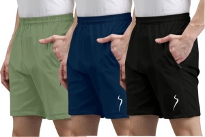 karwa Solid Men Multicolor Sports Shorts