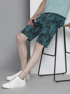 The Indian Garage Co. Printed Men Green Chino Shorts