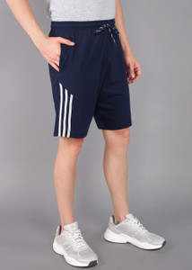 4 SPEED Solid Men Blue Casual Shorts, Regular Shorts, Night Shorts
