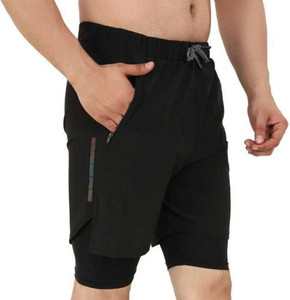 unbeatable Solid Men Black Gym Shorts