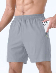 Jeiri Solid Men & Women Grey Basic Shorts, Casual Shorts, Regular Shorts, Sports Shorts, Running Shorts, Gym Shorts
