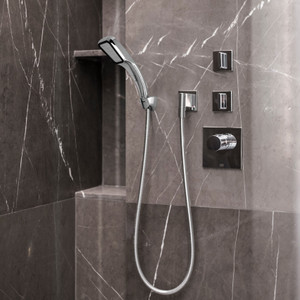 रुहे Mist ABS Chrome Hand Shower with Braided 1.0 Mtr. 304-SS Flexible Tube & Holder शावर हैड