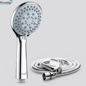 Prestige 5 Function C-2 (ABS) 1.5mtr Flexible SS Tube And Wall Hook Shower Head