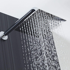 स्पाज़ियो SmartBuy Rain Shower Stainless Steel Ultra Slim 6x6 Inch With 15 Inch Long Arm शावर हैड