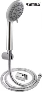 रम्या Round Hand Shower Set 5 Gear Multi Adjustable Rain Spray Hand Shower Head शावर हैड