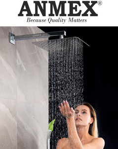 ANMEX 8x8 UltraSlim Heavy Rain Shower Head with 18inch Arm