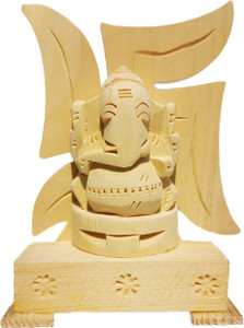 Harsa namma Brand Vellerkku Vinayagar|Handcrafted Original Velleruku wood|Thelle Gilledu Ganapathi Decorative Showpiece  -  12 cm
