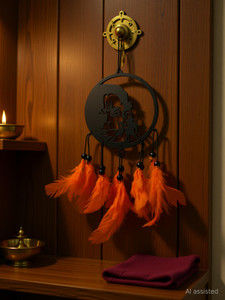 MGNLR Dream Catcher Car Hanging Emblem Wall Hanging Hanuman Decorative Showpiece  -  13 cm