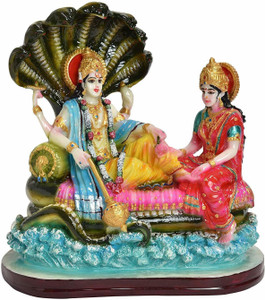 Gifts 'N' Greetings Home Décor Polyresin Elegant Laxmi Narayan Show Piece Decorative Showpiece  -  24 cm