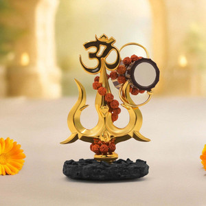 Astrotalk Mahadev Trishul Murti | Small Murti for Car | Idol for Home & Office - Decorative Showpiece  -  11 cm