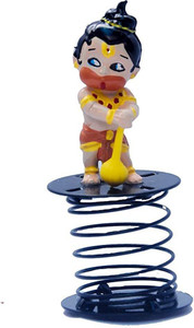 the mufasa Lord Hanuman /Bajarangi/Standi Idol Car Dashboard Household Car Decor Spring Idol for Office Decor Or Jumping Idol Car Dashboard Trim Decorative Showpiece  -  7 cm