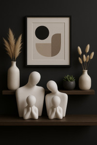 aabco Handcrafted Family Couple Figurine for Luxury Accent डेकोरेटिव शोपीस  -  18 cm