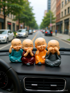 BUC Buddha Statue Set of 4 (6 cm) Home Decor Pack of 4 - Image 6