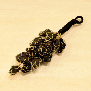 Maureen Black Tourmaline Rough Chunks Vaastu Door Hanging for Protection from Negative Energy & Evil Eyes Decorative Showpiece  -  20 cm