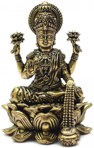 The Spiritual Living Maa Laxmi Idol | Laxmi Mata Murti | Brass Idol | Idol for Mandir , Home & Office Decorative Showpiece  -  5.1 cm