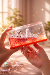 NyTraders Panda Wave Liquid Motion Paperweight 5cm Blue - Image 6