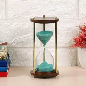 GOLA INTERNATIONAL sand timer green Decorative Showpiece  -  7 cm