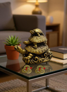 GJ Vastu Feng Shui Tortoises for Good Luck Decorative Showpiece  -  7 cm