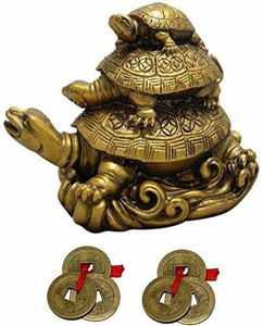 GJ Vastu Feng Shui Tortoises for Good Luck Decorative Showpiece  -  7 cm