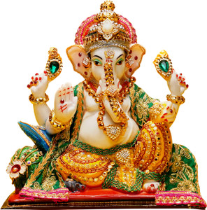 Yuvaansh Chowki Ganesh Decorative Showpiece - 26 cm - Image 6