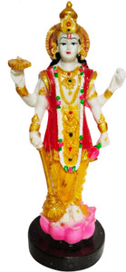 HUBZONES Resin Lord Vishnu Statue Venketshwar Idol Decorative Showpiece  -  22 cm