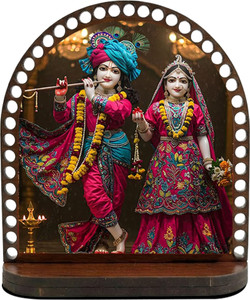 ar creative Radha and Krishna Car Dashboard Idol, God Statue For Car, Home, Office डेकोरेटिव शोपीस - 7.62 cm