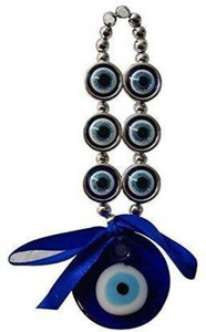 TIRALS Evil Eye 6 Eyes Hanging for Home Car and Office (Blue) Decorative Showpiece डेकोरेटिव शोपीस  -  16 cm