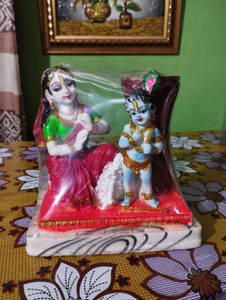 DevHandicrafts Hand Crafted Maa Yashoda Binding Krishna Murti-Hindu God and Goddess Idol Decorative Showpiece  -  15 cm