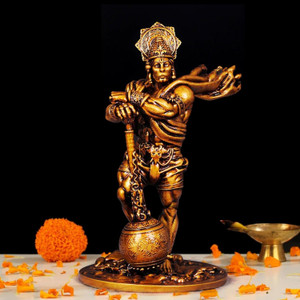 ASV Bahubali Hanuman Ji Statue 4.5 Inch Decorative Showpiece  -  12 cm