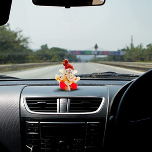 Tagon Lord Ganesha Ganpati Resin Showpiece idol for Car Dashboard Decorative Showpiece  -  5.5 cm