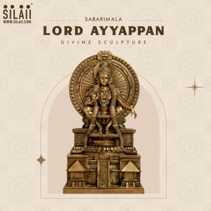 SILAII Sabarimala Lord Ayyappan Divine Sculpture Decorative Showpiece  -  30.48 cm