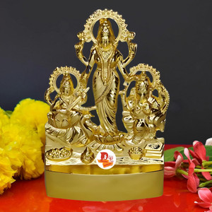 DARIDRA BHANJAN Saraswati Ji Murti Goddes ganesh Idol Maa Sharda Murti Maa Saraswati LAXMI MATA Decorative Showpiece  -  11 cm