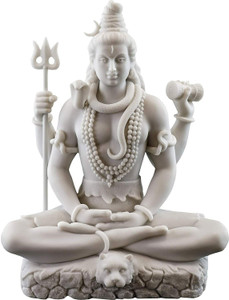 SHREE RAM IMPEX Polystone Shiv ji Murti Lord Shiva Statue | God Idol Showpiece | Sculpture Decorative Showpiece  -  22 cm