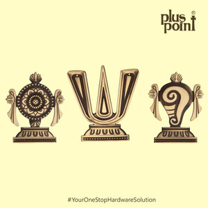 PLUS POINT Complete set of Tirupati Tilak+Chakra+Shankh|Wall hanging|Solid brass Decorative Showpiece  -  15.9 cm