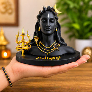 Jyotshika Adiyogi Shiva Spiritual Energy Statue Decorative Showpiece  -  10 cm
