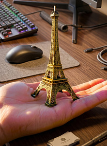 R M ENTERXX EIFEEL TOWER 13.5 Decorative Showpiece  -  13 cm